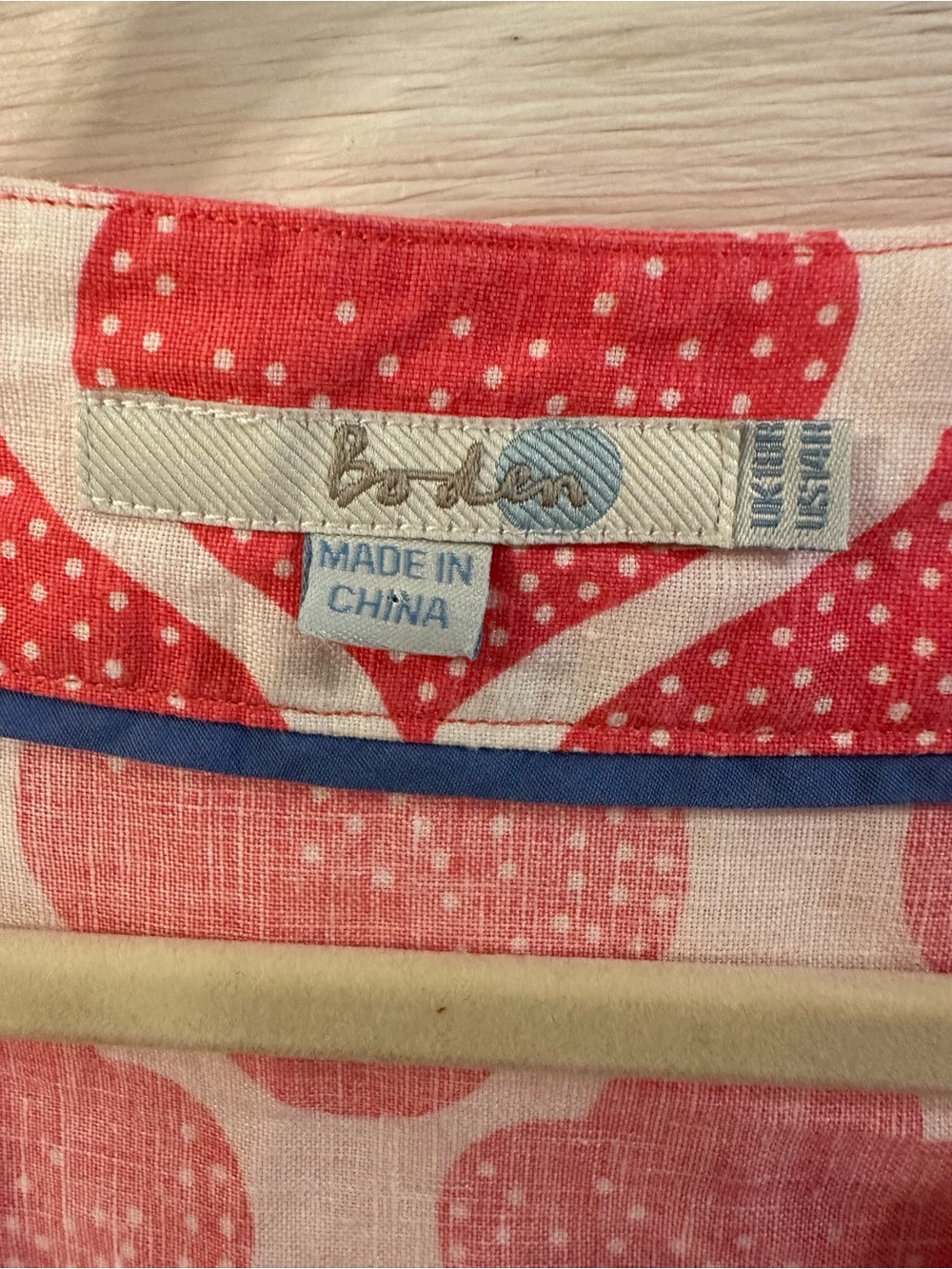 Boden Laurie 100% Linen Tunic Dress Coral Pink Print 14R coastal resortwear - Picture 2 of 7